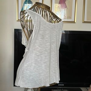 White Emma & Sam Tank with Mesh Side Detail
